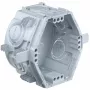 Kaiser Elektro UP1 Fix caja de mecanismos empotrable 1055-06 con nervios de sujeción, 4 cúpulas roscadas, 60x46 mm
