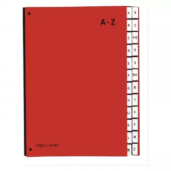 PAGNA organizador de escritorio 24 compartimentos - A4 - cartón - rojo - vertical - 340 mm - 35 mm
