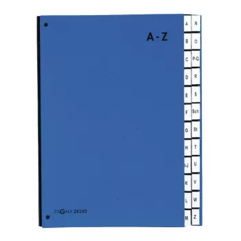 PAGNA clasificador de mostrador 24 compartimentos A4 cartón azul vertical 340 mm 35 mm