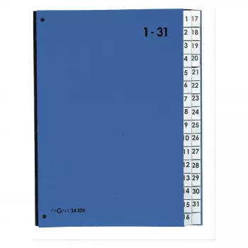 PAGNA clasificador de escritorio 32 compartimentos - A4 - cartón - azul - vertical - 340 mm - 40 mm