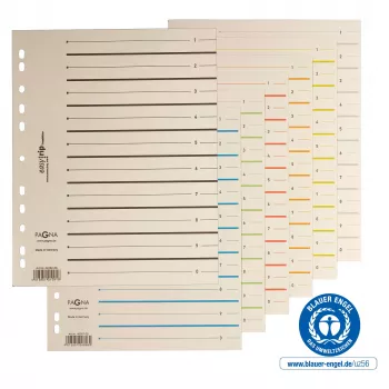 PAGNA Separadores A4 cartón beige 100 uds. sin perforar 180 g/m² 44063-09