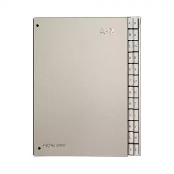 PAGNA Carpeta de archivo A4 cartón plata 340x365x35 mm