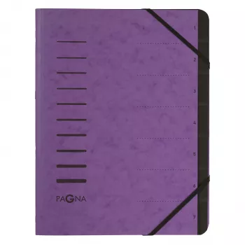 PAGNA Carpeta de archivo A4 berenjena con banda elástica 245x320 mm 4 mm lomo 320 g/m²