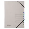 PAGNA Carpeta de documentos A4 azul/gris cartón 3 bolsillos interiores cierre de clip 240x320x4 mm 44307-02