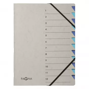 PAGNA Carpeta de archivo A4 cartón azul/gris 240x320 mm lomo 4 mm 44312-02