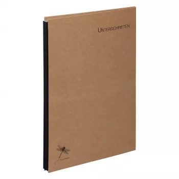 PAGNA PUR Carpeta Signature A4 10 compartimentos cubierta de papel kraft marrón natural