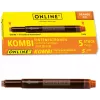 ONLINE 17174/12 Cartuchos de tinta para pluma estilográfica naranja pack de 5