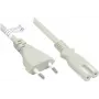 GoodConnections cable de alimentación euro conector euro Type-C (recto) a acoplador C7/euro 8 (recto), gris, 0,75 mm², 1,8 m, Good Connections® (P0370-GR018)