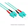 GoodConnections cable de conexión de fibra óptica dúplex OM3 multimodo 50/125 SC/SC 15 m aqua LSZH