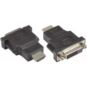 GoodConnections adaptador de vídeo DVI-D a HDMI, DVI-D hembra a HDMI macho, 24+1 pines, negro