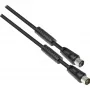 GoodConnections cable de antena de TV, conector coaxial macho a conector coaxial hembra (niquelado), 2x núcleo de ferrita, doble apantallado, clase A, 9,5 m