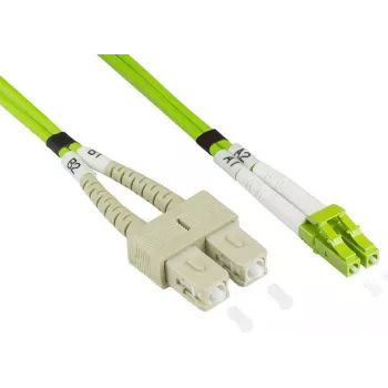 GoodConnections Alcasa LW-8075LS5 Cable de fibra óptica 7,5 m LSZH OM5 LC a SC Verde