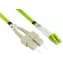 GoodConnections Alcasa LW-8075LS5 Cable de fibra óptica 7,5 m LSZH OM5 LC a SC Verde