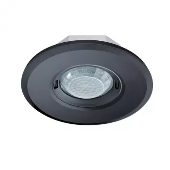 ESYLUX MD-FLAT 360i/8 ROUND BLACK detector de movimiento PIR de techo 360° 8m presencia 24m movimiento