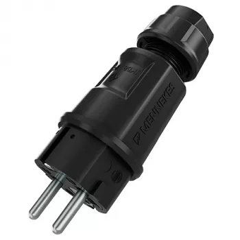 Mennekes SCHUKO conector macho negro 2P+PE IP54 (152072)