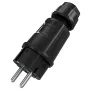 Mennekes SCHUKO conector macho negro 2P+PE IP54 (152072)