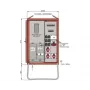 Walther-Werke Armario de distribución WAV0170R1 44kVA Campo de contador 2 RCDs tipo B 9 MCBs 4