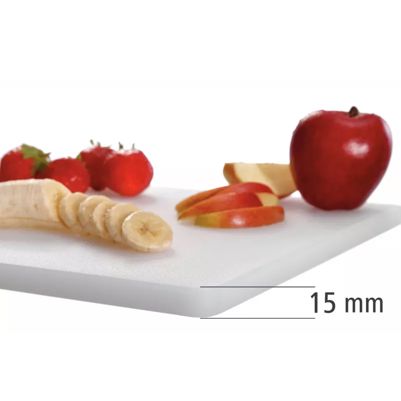 Bartscher A120587 Tabla de cortar de polietileno blanca 400x300x20 mm 1,6 kg