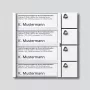 Siedle TM 612-4 Módulo de botones de timbre Blanco Sobreponer 4 botones Vario