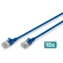 DIGITUS Cable de parcheo slim CAT 6A F-FTP, cobre, LSZH, 0,5 m, gris