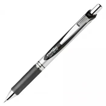 Pentel EnerGel bolígrafo de gel retráctil - negro - azul - verde - rojo - multicolor - plata - plástico - goma - ancho - redondo