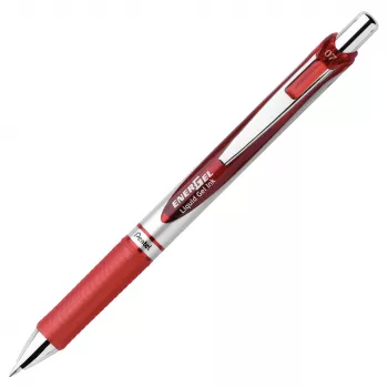 Pentel EnerGel bolígrafo de gel retráctil - negro - azul - verde - rojo - multicolor - plata - plástico - goma - ancho - redondo