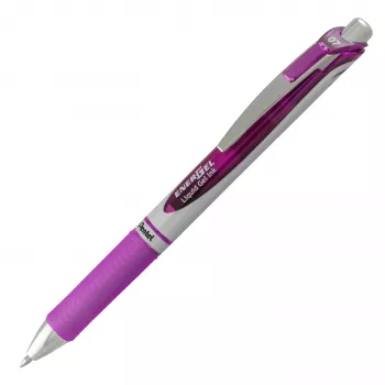 Pentel EnerGel BL77-4COL set de bolígrafos roller de gel líquida - 4 bolígrafos (naranja, rosa, azul claro, violeta) 0,7 mm