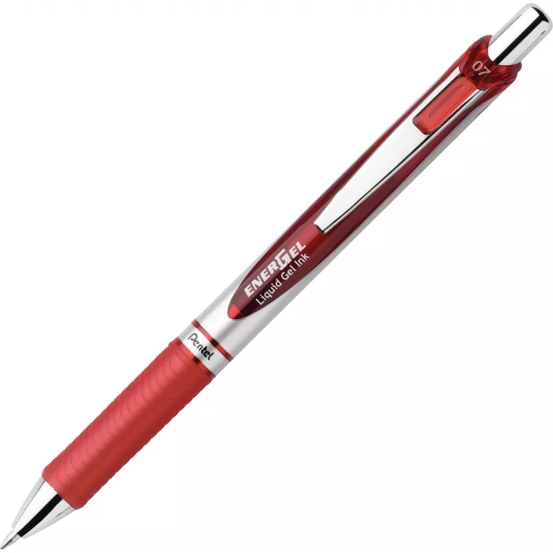 Pentel EnerGel BL77-4COL set de bolígrafos roller de gel líquida - 4 bolígrafos (naranja, rosa, azul claro, violeta) 0,7 mm