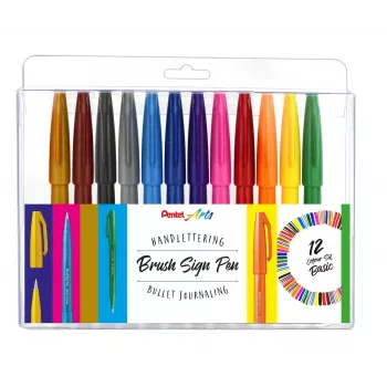 Pentel 12 SES15-12 set de pinceles colores surtidos