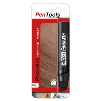 Pentel N50XL rotulador permanente con punta biselada negro grosor de trazo 17,0 mm resistente