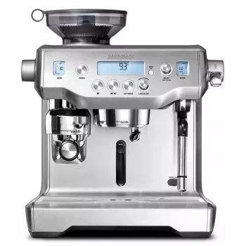 Gastroback 42640 cafetera espresso semiautomática con molinillo, 1600 W, acero inoxidable