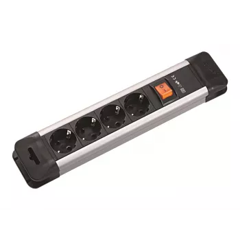 Bachmann CONNECT US regleta de enchufes - 4 tomas, cable de 1,8 m, negro