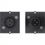 Bachmann placa frontal modular Snap-In XLR hembra de 3 pines negra
