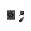 Bachmann placa frontal modular Snap-In XLR hembra de 3 pines negra