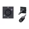 Bachmann placa frontal modular Snap-In XLR hembra de 3 pines negra