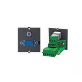 Bachmann placa frontal modular Snap-In - conector hembra HD-15 VGA negro