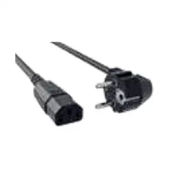 Bachmann Cable de alimentación H05VV-F 3G1.5 CEE 7/7 a C13, 1,5 m, negro