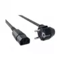 Bachmann Cable de alimentación H05VV-F 3G1.5 CEE 7/7 a C13, 1,5 m, negro