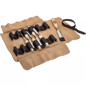KIRSCHEN juego de formones en rollo de cuero, 6 piezas