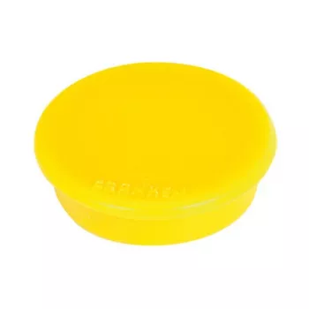 Imán para pizarra blanca FRANKEN de 13 mm amarillo, fuerza de sujeción 100 g, pack de 10