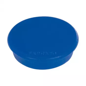 Imanes FRANKEN azules redondos de 24 mm, fuerza de sujeción 300 g, pack de 10