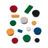 Imanes FRANKEN azules redondos de 24 mm, fuerza de sujeción 300 g, pack de 10