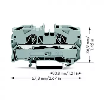 WAGO 2010-1201 borne de carril de paso, 10 mm², 800 V, gris