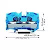WAGO 2010-1204 Borne de paso de 2 conductores, 10 mm²