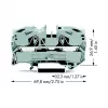 WAGO 2016-1201 borne de paso, 16 mm², 800 V, gris, Push-in CAGE CLAMP