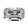 WAGO 2016-1201 borne de paso, 16 mm², 800 V, gris, Push-in CAGE CLAMP