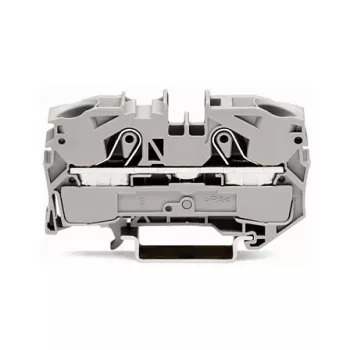 WAGO 2016-1201 borne de paso, 16 mm², 800 V, gris, Push-in CAGE CLAMP