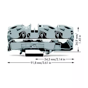 WAGO 2016-1301 borne de paso - 12 mm - 91,8 mm - 36,9 mm - 800 V