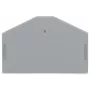 WAGO 280-312 placa final e intermedia, gris, 2,5 mm², 50 mm x 36,5 mm, 2,8 g