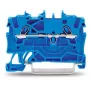 WAGO 2001-1204 bloque de bornes Push-in CAGE CLAMP de 4 conductores, gris, 500V, 24A, 0,25-2,5 mm², montaje en carril DIN